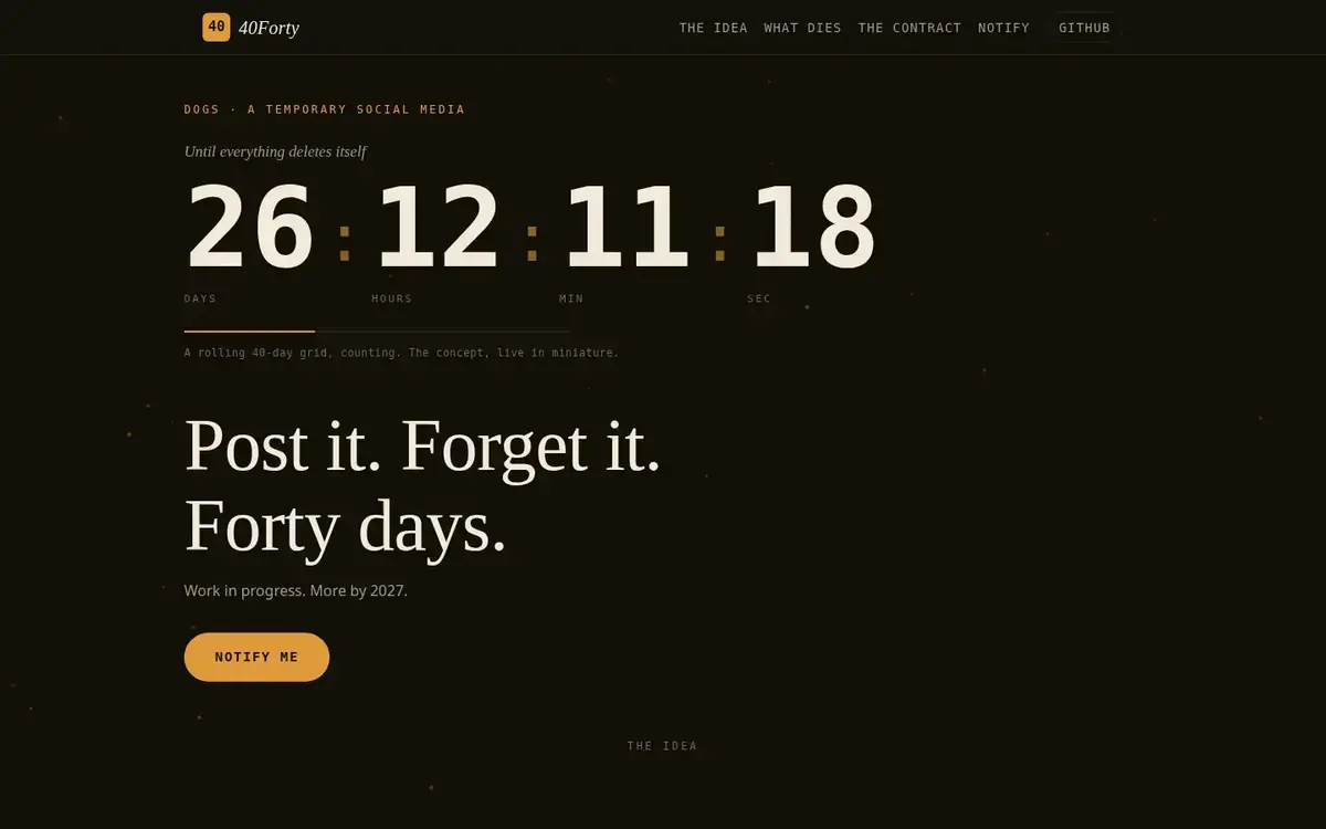 Live site — desktop