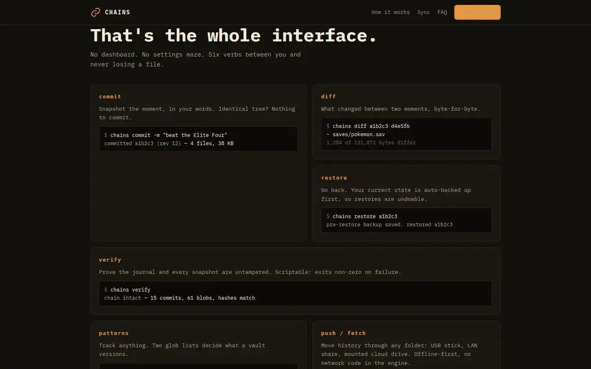Live site — desktop, scrolled