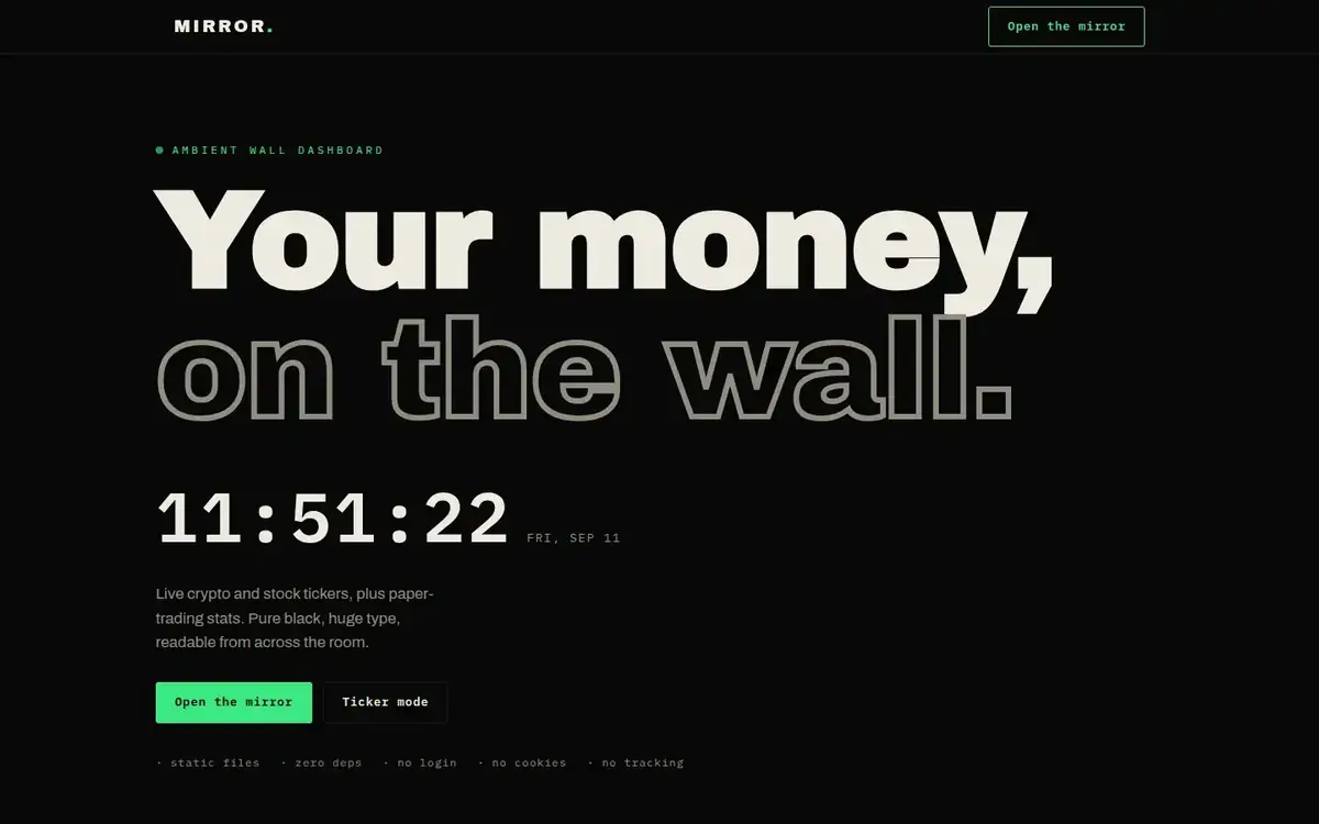 Live site — desktop