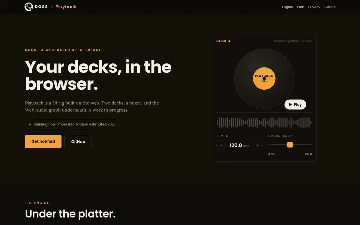 Live site — desktop