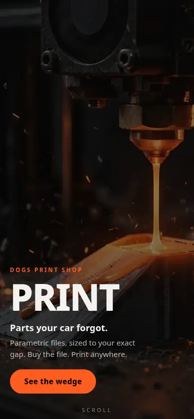 Live site — mobile (390px)