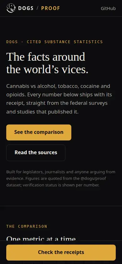 Live site — mobile (390px)