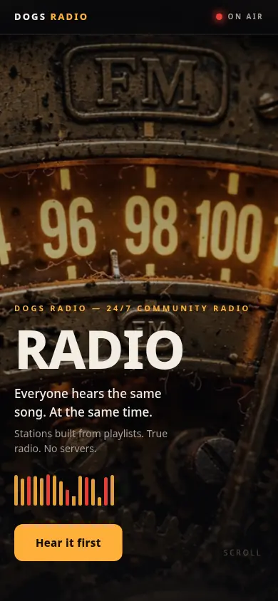 Live site — mobile (390px)